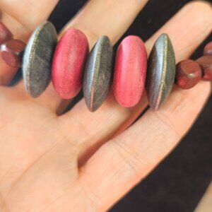 Chunky Wooded Necklace